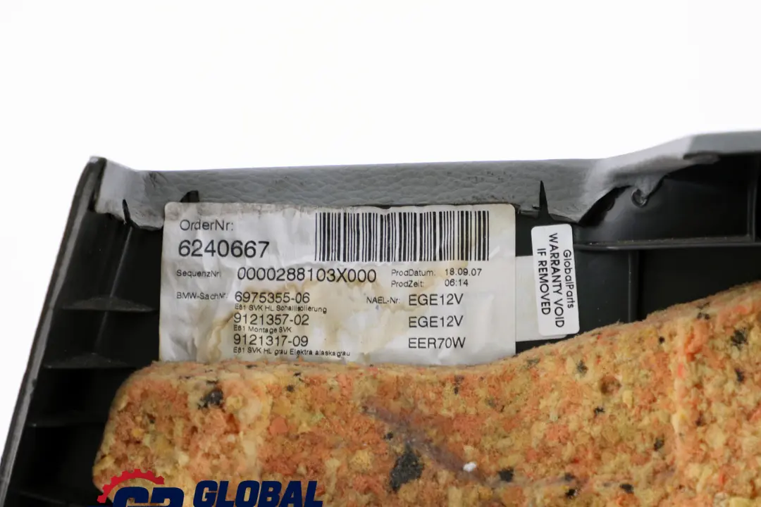 Laterale Tessuto Posteriore Sinistra Elektra Alaskagrau Grigio per BMW E81 con numero di parte 9121317 BMW E81 Laterale Tessuto Posteriore Sinistra Elektra Alaskagrau Grigio - SKU 9121317 - Numero di parte 9121317