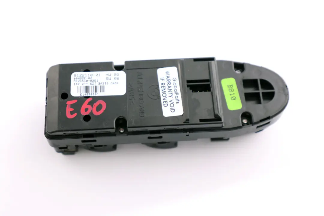  Interrupteur De Lève Vitre BMW E60 E61 LCI Côté Conducteur Droit - SKU 9122110 - Numéro de pièce 9122110