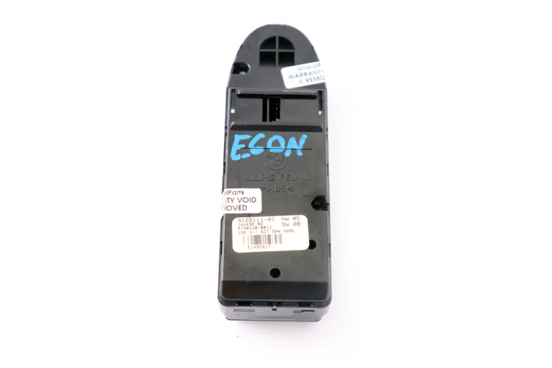 BMW E60 E61 LCI Interruttore controllo alzavetri elettrico guidatore - SKU 9122111 - Numero di parte 9122111