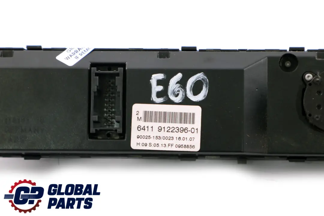 Bedienteil Klimaautomatik Basis für BMW E60 E61 mit Teilenummer 9122396 BMW E60 E61 Bedienteil Klimaautomatik Basis - SKU 9122396 - Teilenummer 9122396
