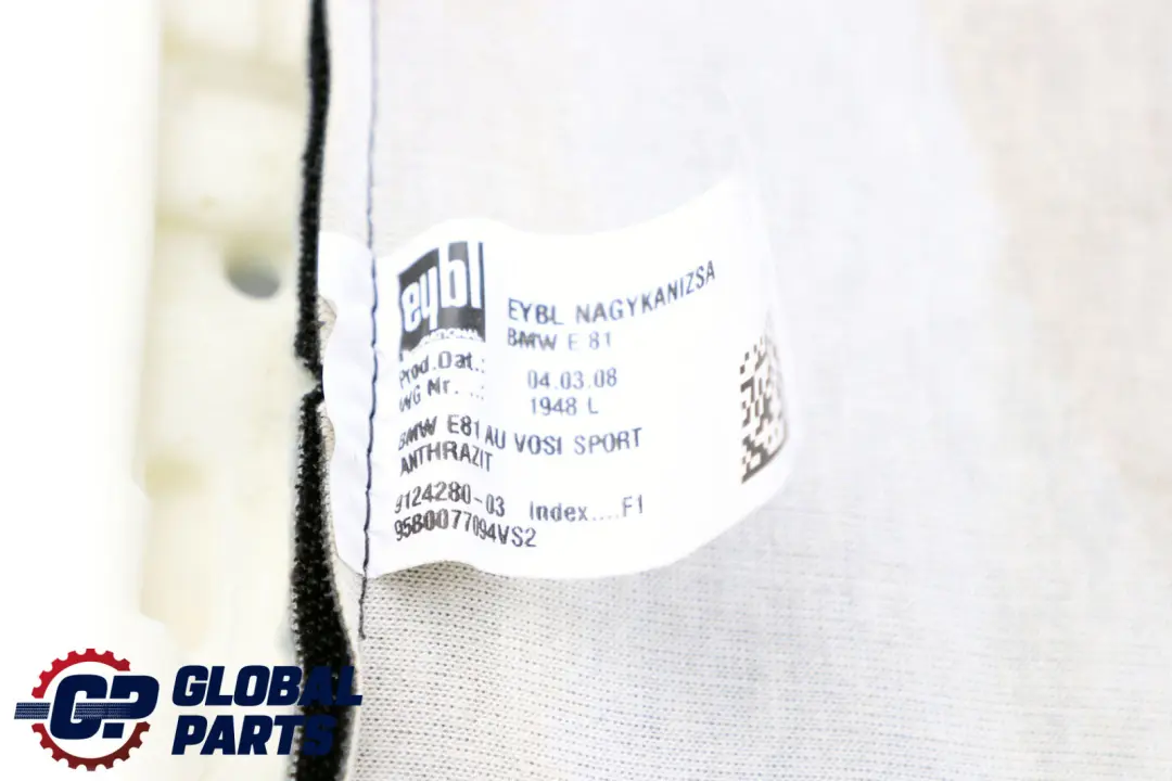 BMW 1 Serie E81 E82 E88 Sport Siege avant Droit a Gauche Reference Tissu Network - SKU 9124280 - Numéro de pièce 9124280