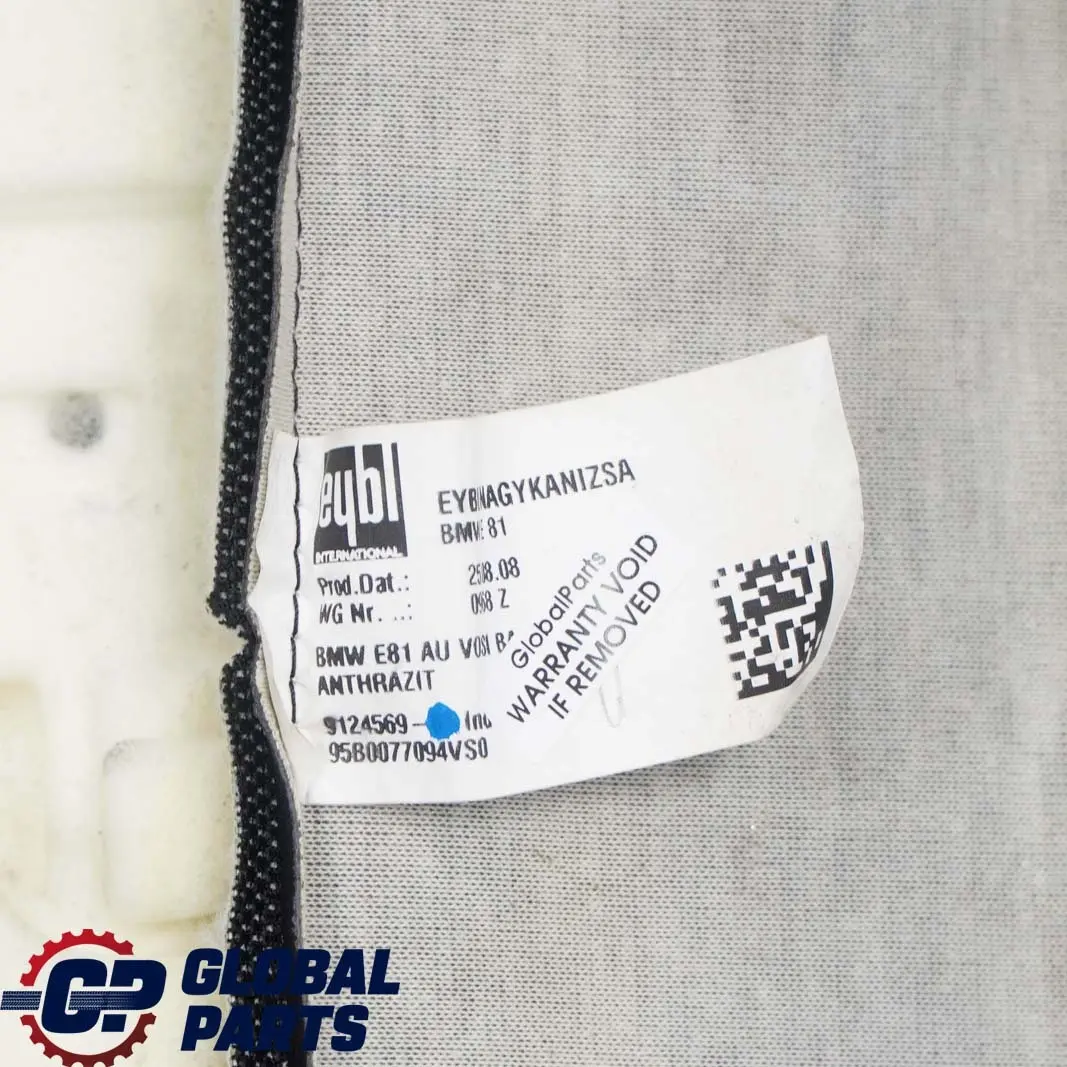 Front Left Right Seat N/O/S Cover Cloth Network Anthrazit to BMW 1 E81 E82 E88 with Part number 9124569 BMW 1 E81 E82 E88 Front Left Right Seat N/O/S Cover Cloth Network Anthrazit - SKU 9124569-2 - Part number 9124569