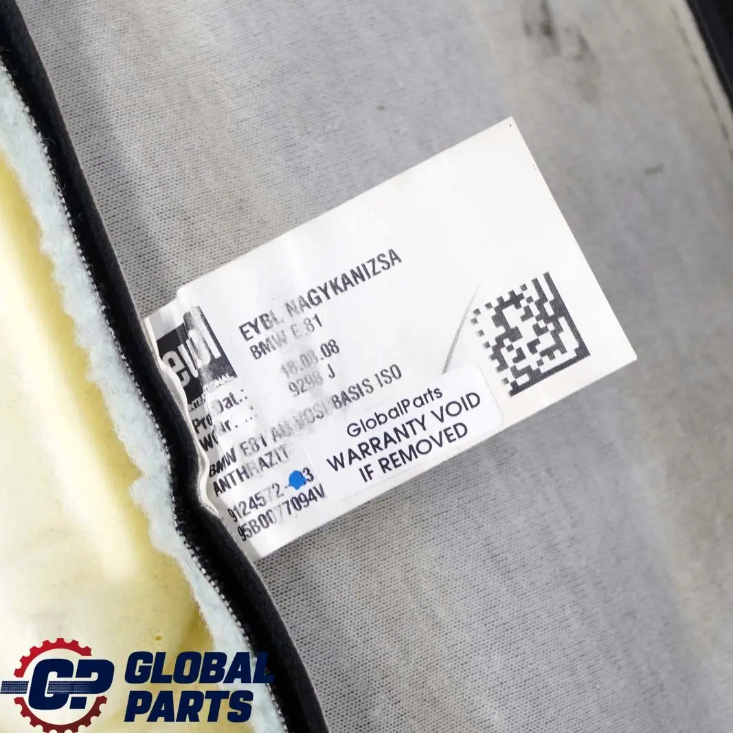 BMW E81 E82 E88 Asiento Delantero Izquierdo Derecho Funda Tejido Red Antracita - SKU 9124572 - Número de pieza 9124572