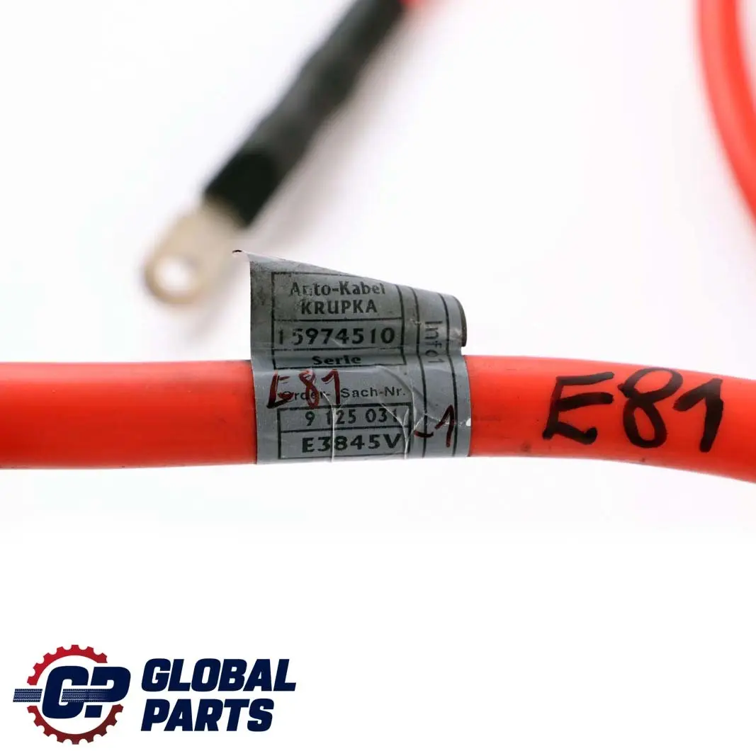Positive Battery Lead Cable Wiring to BMW 1 Series E81 E87 LCI 1 with Part number 9125031 BMW 1 Series E81 E87 LCI 1 Positive Battery Lead Cable Wiring - SKU 9125031-1 - Part number 9125031