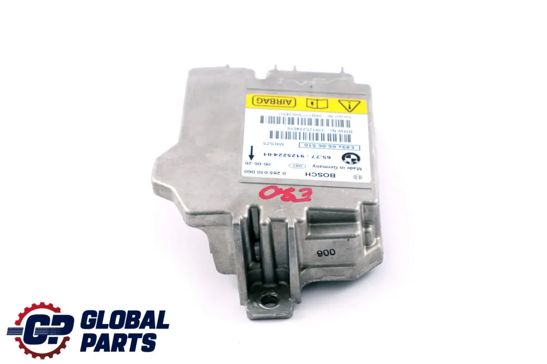 BMW 1 3 SERIES E87 E90 E91 Control Unit Airbag ECU NO CRASH DATA - SKU 9125224 - Part number 65779125224