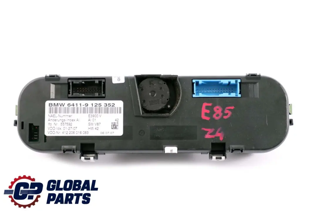 BMW Z4 E85 Roadster Automatique A/C Air Conditionnement d'air Controle - SKU 9125352 - Numéro de pièce 7891040