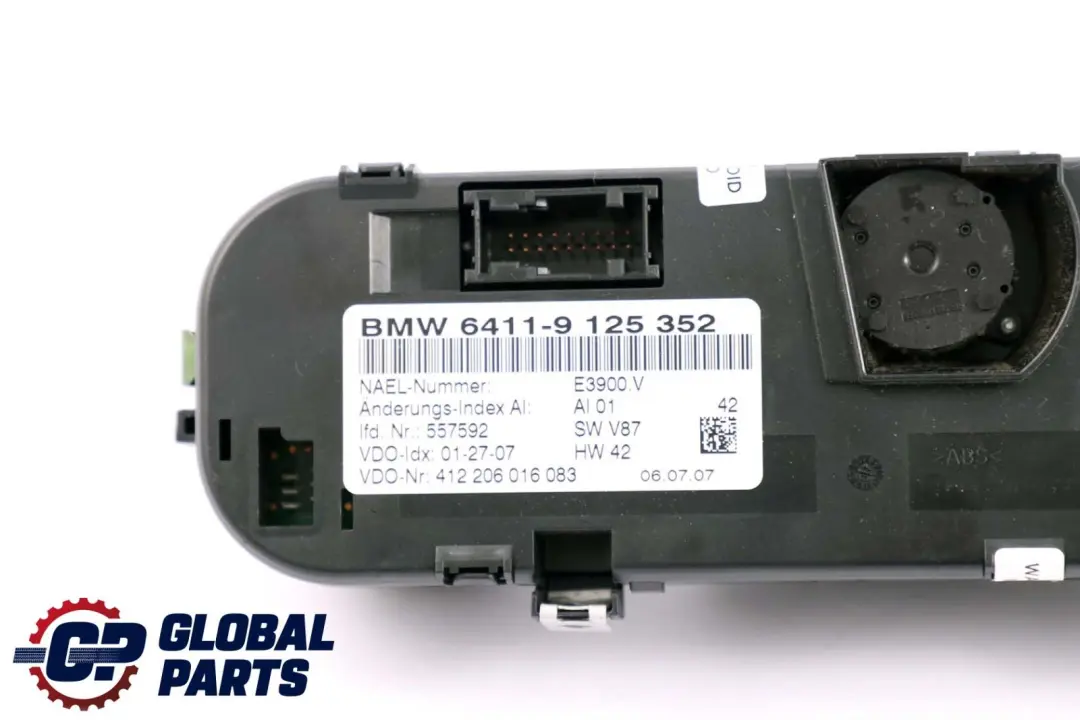 Automatico A/C Control de Aire Acondicionado para BMW Z4 E85 Roadster con número de pieza 7891040 BMW Z4 E85 Roadster Automatico A/C Control de Aire Acondicionado - SKU 9125352 - Número de pieza 7891040