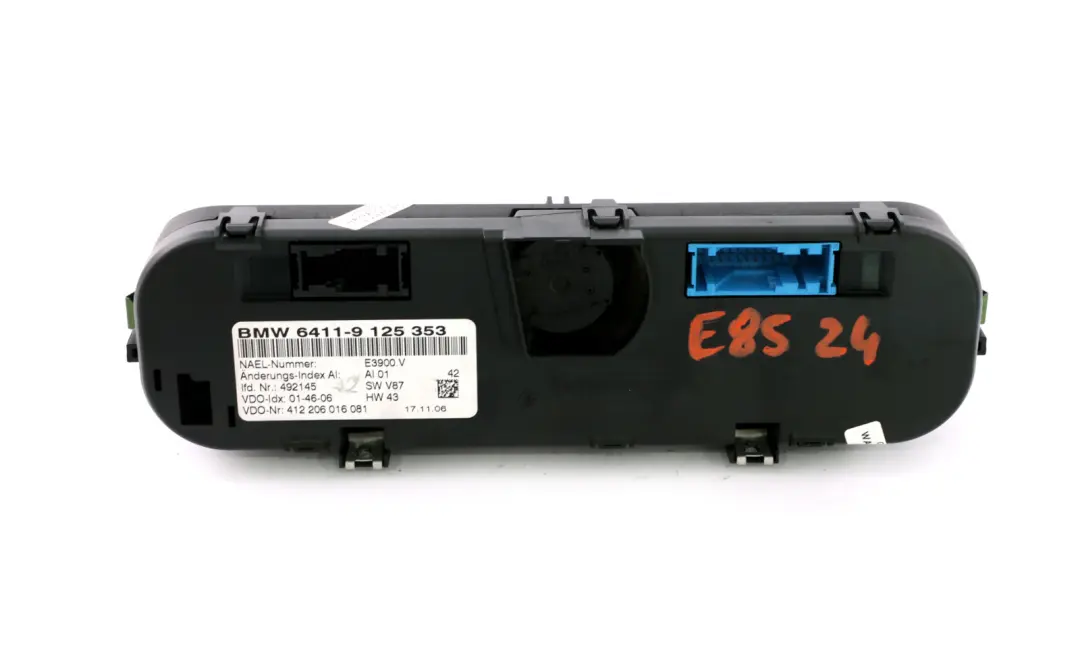 BMW Z4 E85 Cabrio Automatic A/C Air Conditioning Control - SKU 9125353 - Part number 9125353