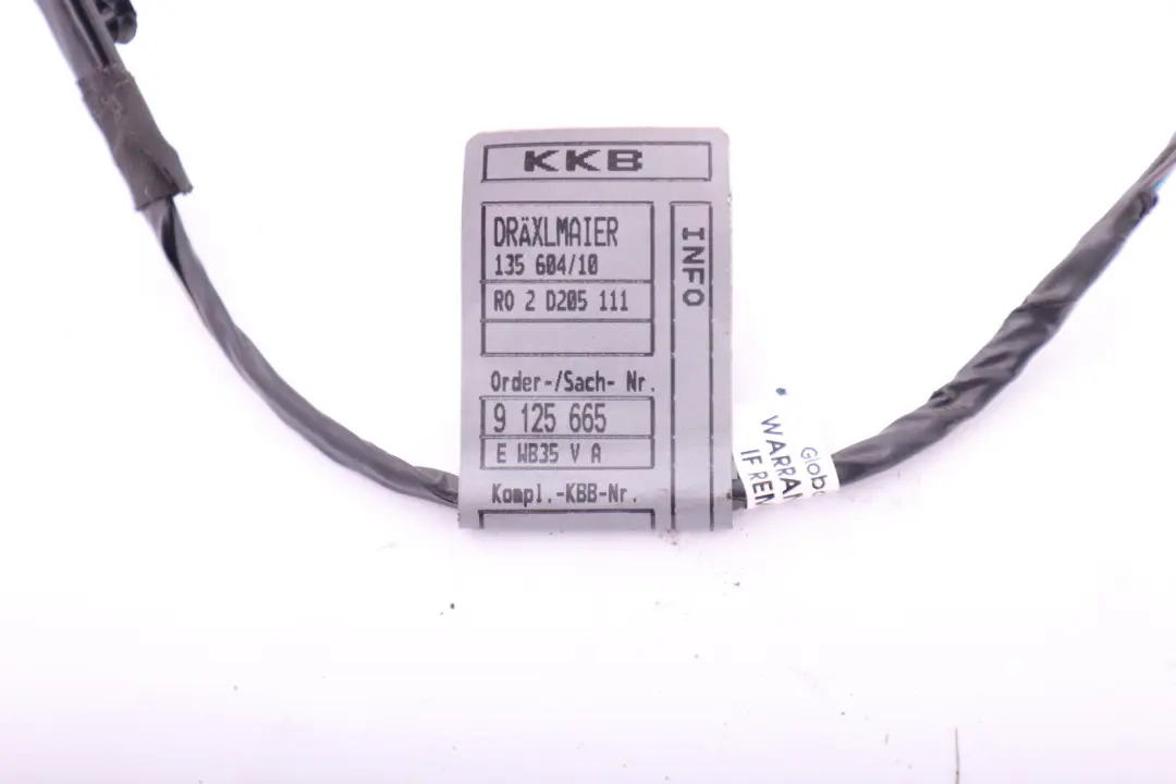 BMW MINI Clubman R55 Cable Adapter Lead Sensor Side - SKU 9125665 - Teilenummer 9125665