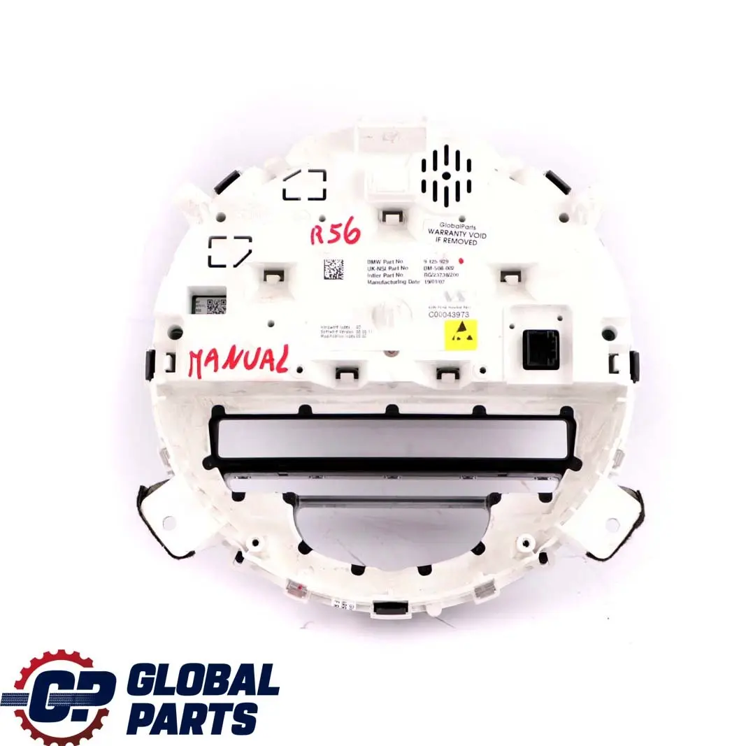 Instrument Cluster Speedo Meter Panel to Mini Cooper One R55 R56 R57 with Part number 9125929 Mini Cooper One R55 R56 R57 Instrument Cluster Speedo Meter Panel - SKU rhd-9125929 - Part number 9125929