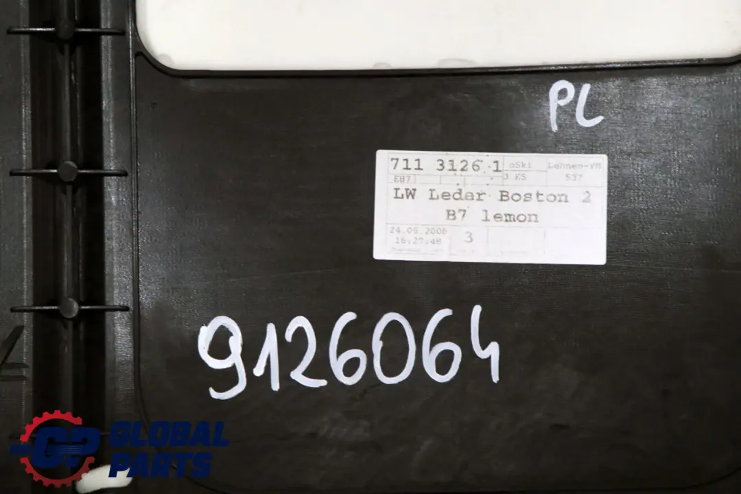 BMW 1 Serie E87 LCI Reference Siege Arriere Cuir Boston Citron - SKU 9126064 - Numéro de pièce 9126064
