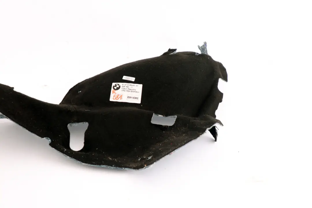 Sound Insulating Wheel Housing Rear Right O/S to BMW 1 Series E81 E82 E87 LCI with Part number 9126490 BMW 1 Series E81 E82 E87 LCI Sound Insulating Wheel Housing Rear Right O/S - SKU 9126490 - Part number 9126490