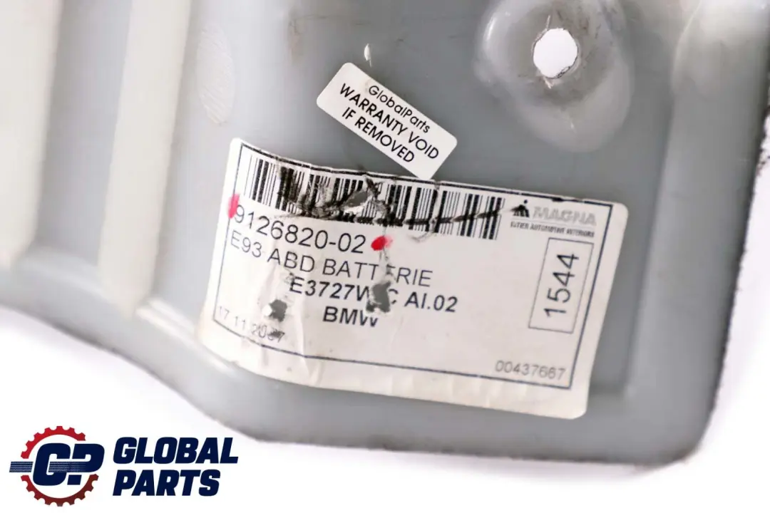 E93N LCI Coperchio Del Bagagliaio Pannello Copertura Batteria per BMW E93 con numero di parte 9126820 BMW E93 E93N LCI Coperchio Del Bagagliaio Pannello Copertura Batteria - SKU 9126820 - Numero di parte 9126820