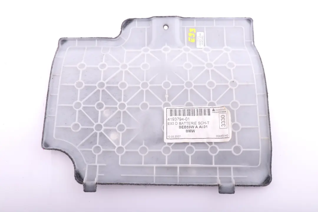 E93N LCI Battery Cover Luggage Compartment to BMW 3 Series E93 with Part number 9126821 BMW 3 Series E93 E93N LCI Battery Cover Luggage Compartment - SKU 9126821 - Part number 9126821
