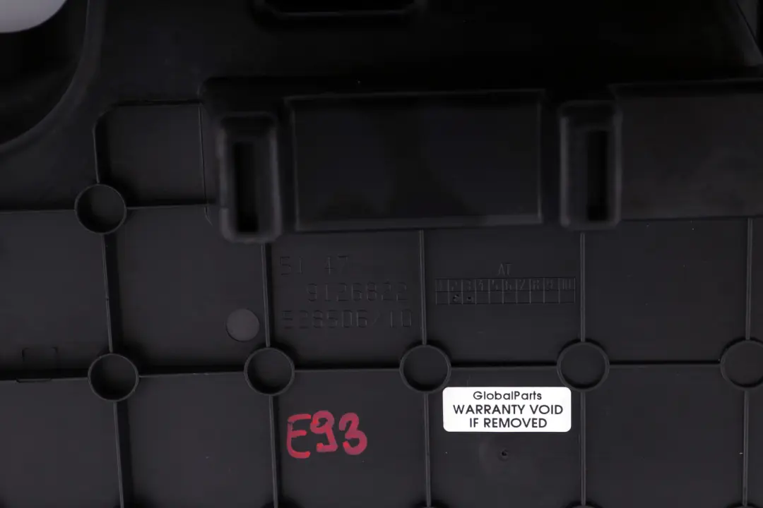 BMW 3 Series E93 E93N LCI Lateral Trunk Floor Trim Panel Recess Cover - SKU 9126822 - Part number 9126822
