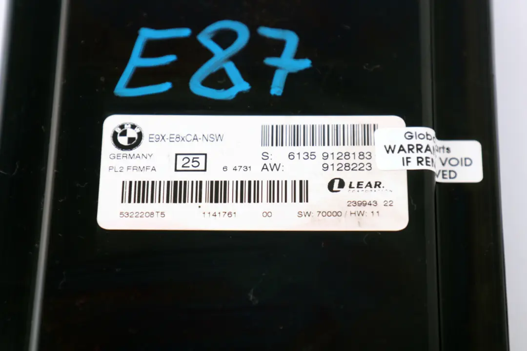 Light Module ECU PL2 FRMFA 9128183 9128223 to BMW E87 with Part number 61359128183 BMW E87 Light Module ECU PL2 FRMFA 9128183 9128223 - SKU 9128183-1 - Part number 61359128183