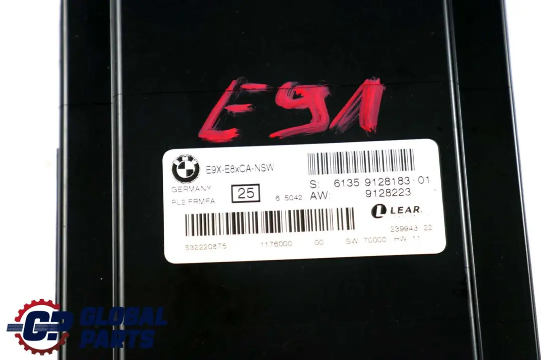 Light Control Module ECU PL2 FRMFA Lear 6135 BMW E91 - SKU 9128183-2 - Part number 9128183