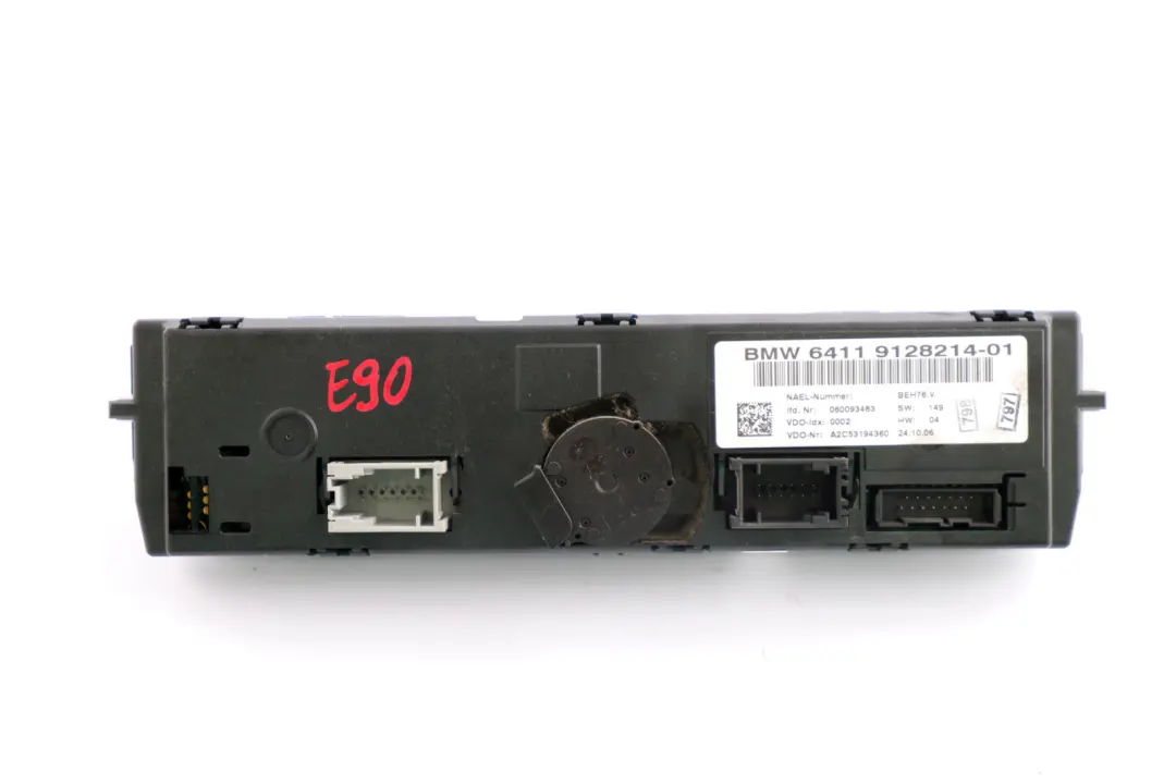 BMW E81 E87 E90 E91 LCI Control Automático del Aire Acondicionado - SKU 9128214 - Número de pieza 9128214