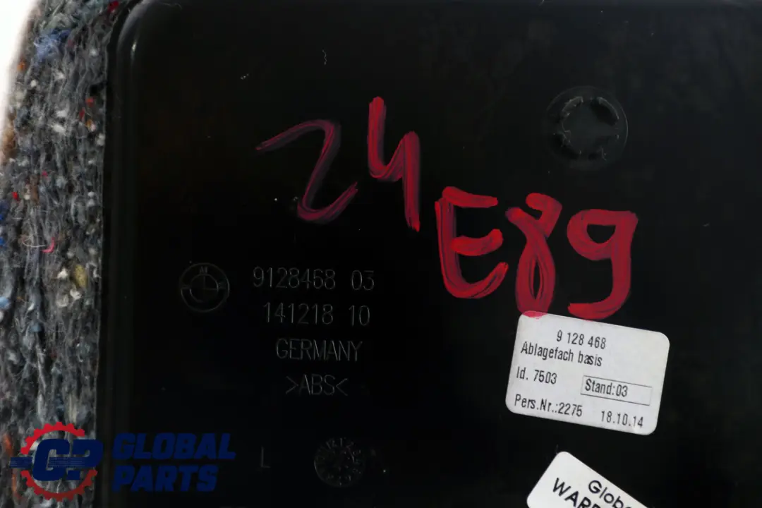 Coffre arriere gauche Panneau d'habillage Coque de rangement pour BMW Z4 E89 à propos du numéro de pièce 9128468 BMW Z4 E89 Coffre arriere gauche Panneau d'habillage Coque de rangement - SKU 9128468 - Numéro de pièce 9128468