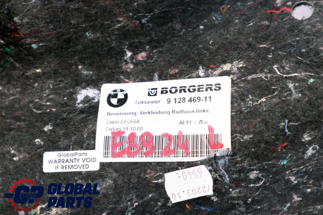 BMW Z4 E89 Wygłuszenie Osłona Boczek Bagażnika - SKU 9128469 - Numer Części 9128469