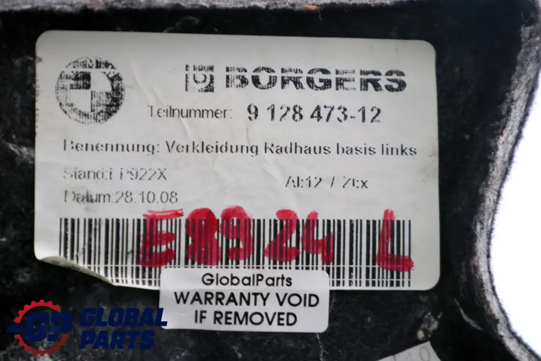 Stivale Posteriore Pannello Baule Lato Sinistro per BMW Z4 Serie E89 Cabrio con numero di parte 9128473 BMW Z4 Serie E89 Cabrio Stivale Posteriore Pannello Baule Lato Sinistro - SKU 9128473 - Numero di parte 9128473