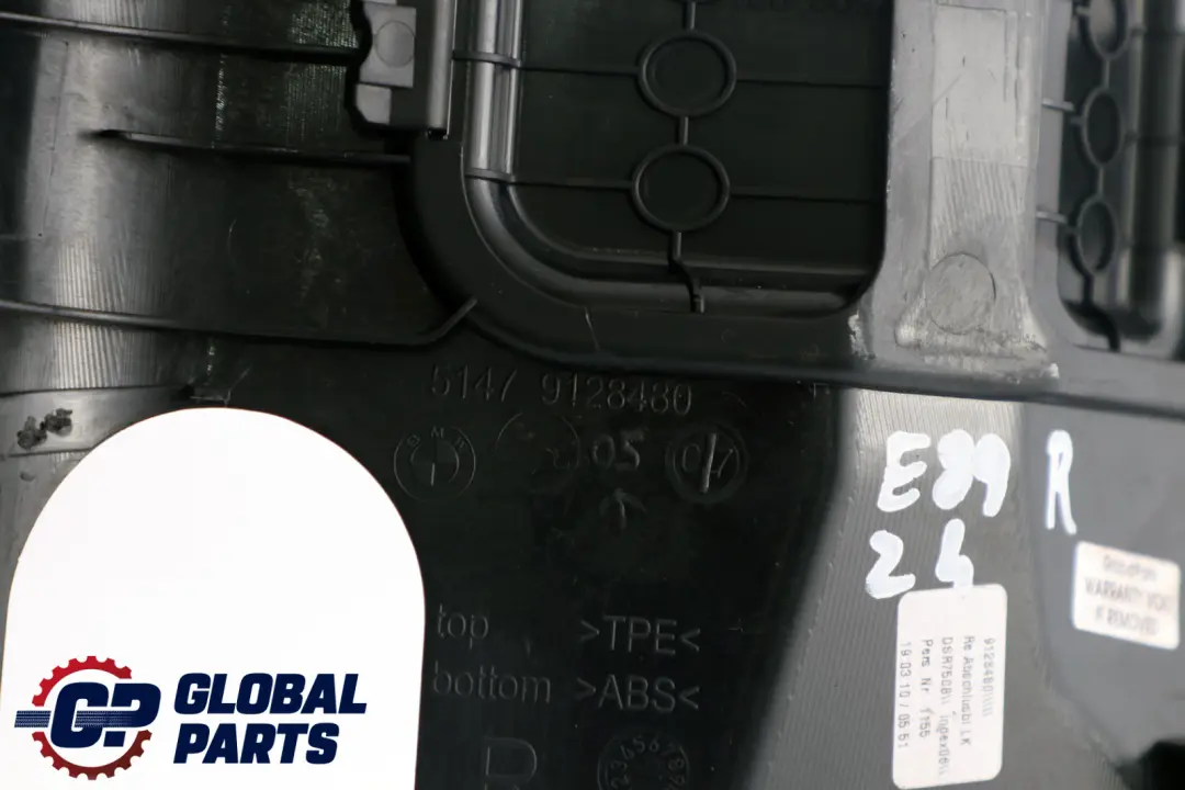 BMW Z4 E89 Osłona Bagażnika Panel Prawy - SKU 9128480 - Numer Części 9128480