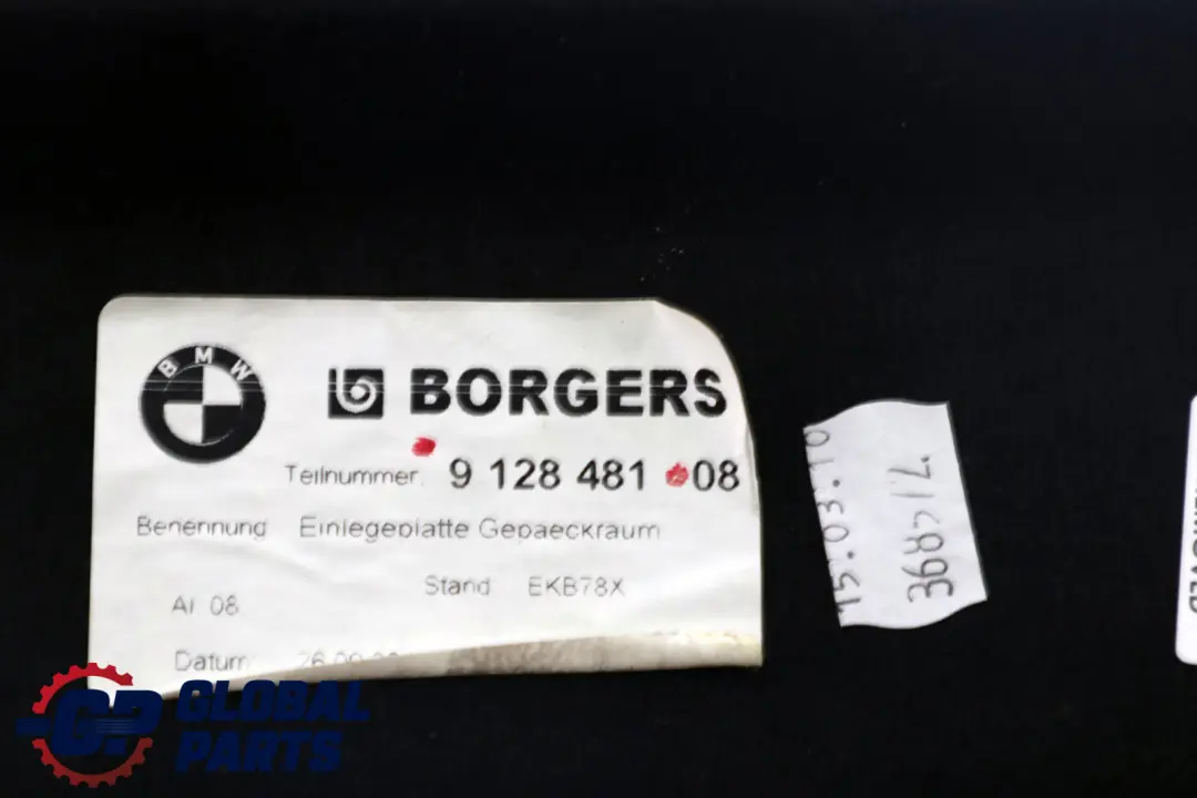 BMW Z4 er E89 Convertible Roadster Einlegeplatte Gepäckraum - SKU 9128481 - Teilenummer 9128481