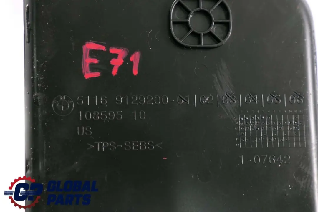 Mata Tunelu Środkowego Gumowa Wkładka do BMW X6 E71 o numerze 9129200 BMW X6 E71 Mata Tunelu Środkowego Gumowa Wkładka - SKU 9129200 - Numer Części 9129200