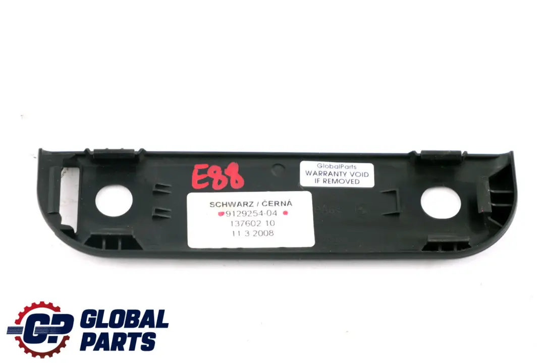 BMW E88 Cabrio Guía Reposacabezas Asiento Trasero Derecha Izquierda Negro - SKU 9129254 - Número de pieza 9129254