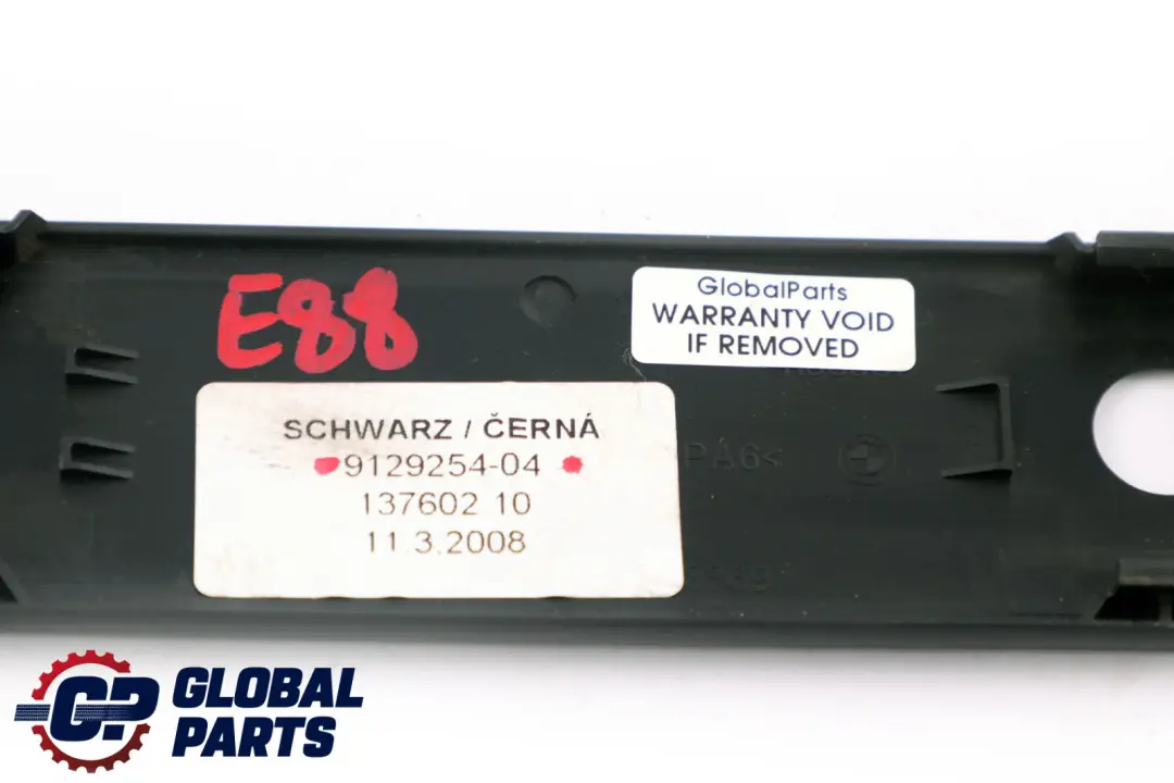 BMW E88 Cabrio Guía Reposacabezas Asiento Trasero Derecha Izquierda Negro - SKU 9129254 - Número de pieza 9129254