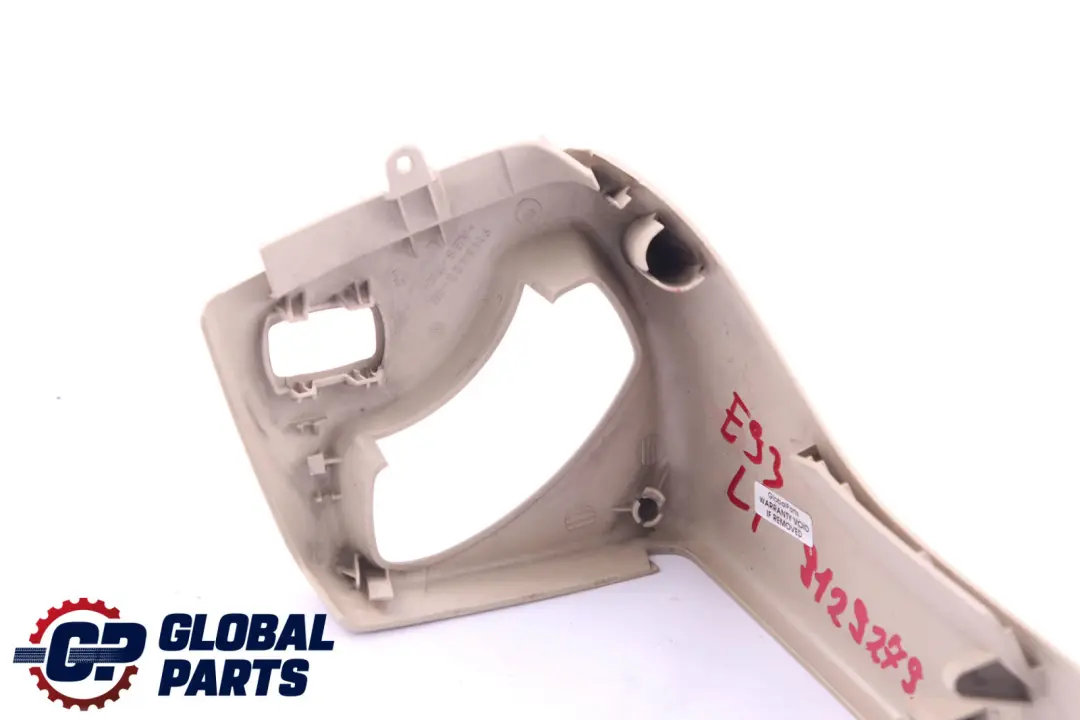 Left Seat N/S Release Cover Trim Creambeige to BMW 3 Series E93 with Part number 9129279 BMW 3 Series E93 Left Seat N/S Release Cover Trim Creambeige - SKU 9129279 - Part number 9129279