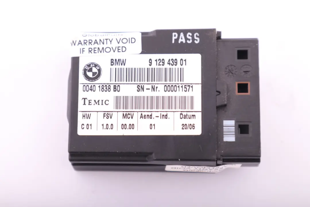 BMW E61 E92 F32 LCPA Seat Belt Control Module ECU - SKU 9129439 - Part number 9129439