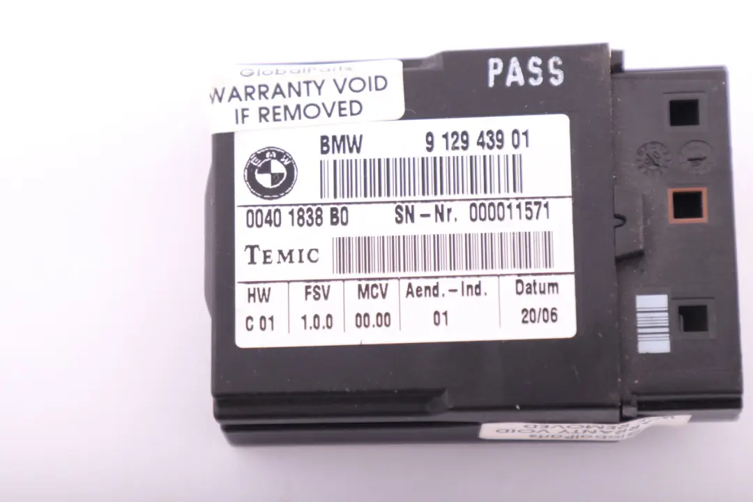 BMW E61 E92 F32 LCPA Seat Belt Control Module ECU - SKU 9129439 - Part number 9129439