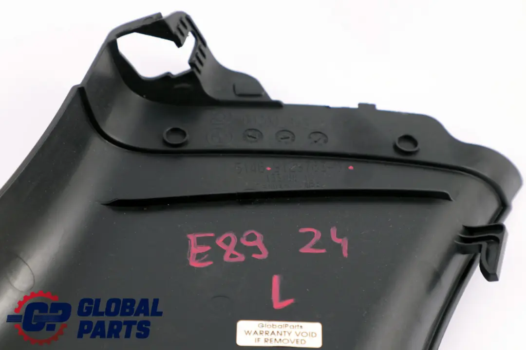 Pannello laterale inferiore gamba posteriore sinistra per BMW Z4 Serie E89 con numero di parte 9129763 BMW Z4 Serie E89 Pannello laterale inferiore gamba posteriore sinistra - SKU 9129763 - Numero di parte 9129763