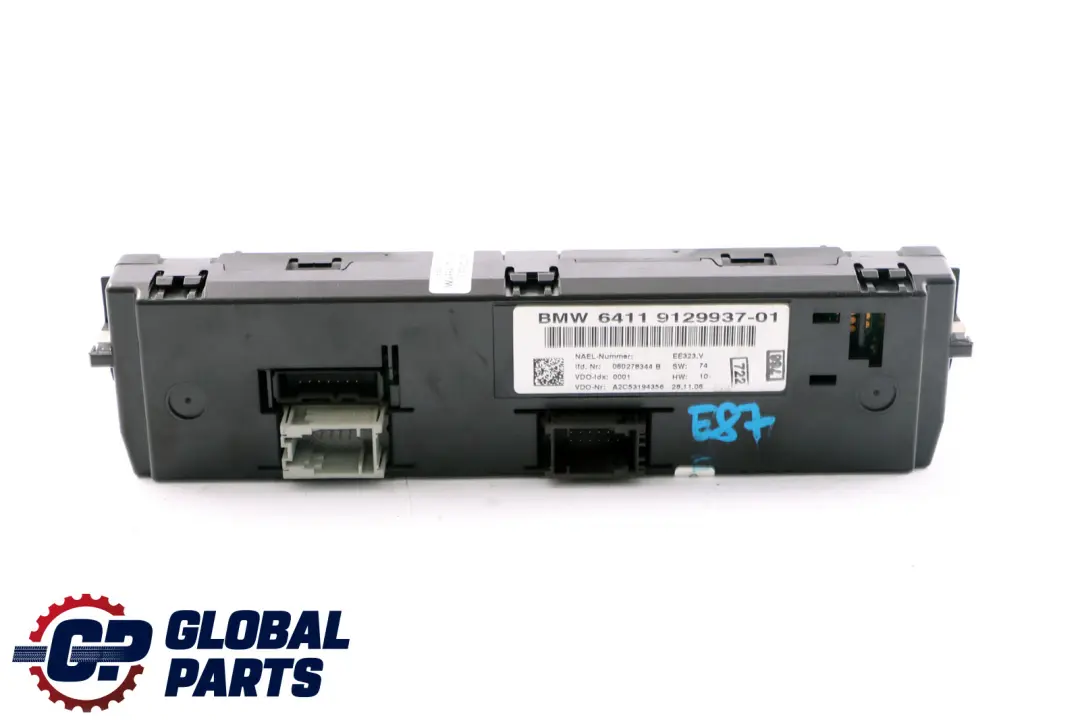 Control de Aire Acondicionado para BMW E81 E87 E88 E90 E91 E92 E93 LCI con número de pieza 9129937 BMW E81 E87 E88 E90 E91 E92 E93 LCI Control de Aire Acondicionado - SKU 9129937 - Número de pieza 9129937