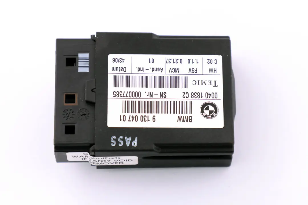 BMW E92 F32 E61 LCPA Cinturon De seguridad Modulo ECU - SKU 9130047 - Número de pieza 9130047
