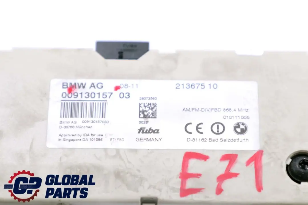 BMW E71 Wzmacniacz Anteny Diversity 868MHZ - SKU 9130157 - Numer Części 9130157