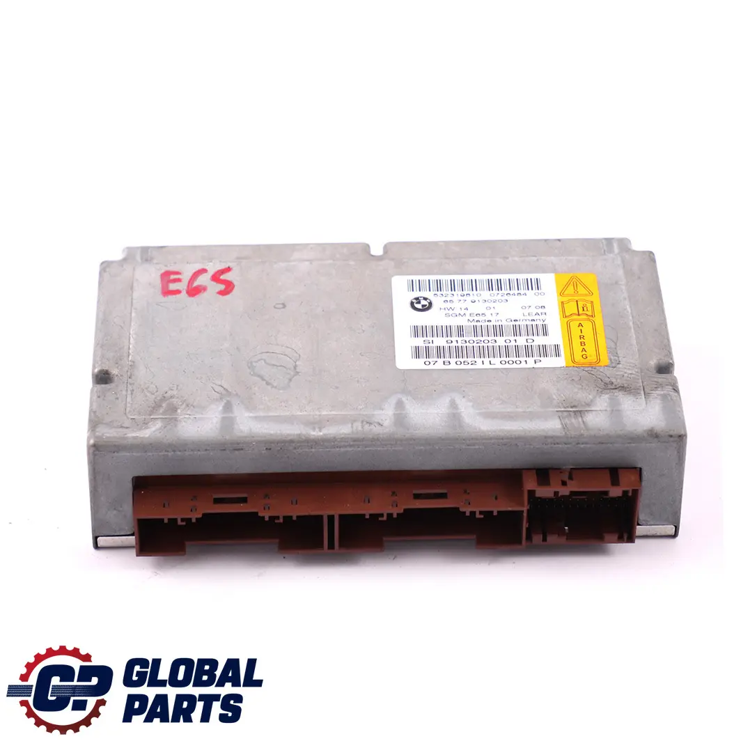 Airbag ECU Control Unit Gateway Module to BMW 7 Series E65 with Part number 9130203 BMW 7 Series E65 Airbag ECU Control Unit Gateway Module - SKU 9130203 - Part number 9130203