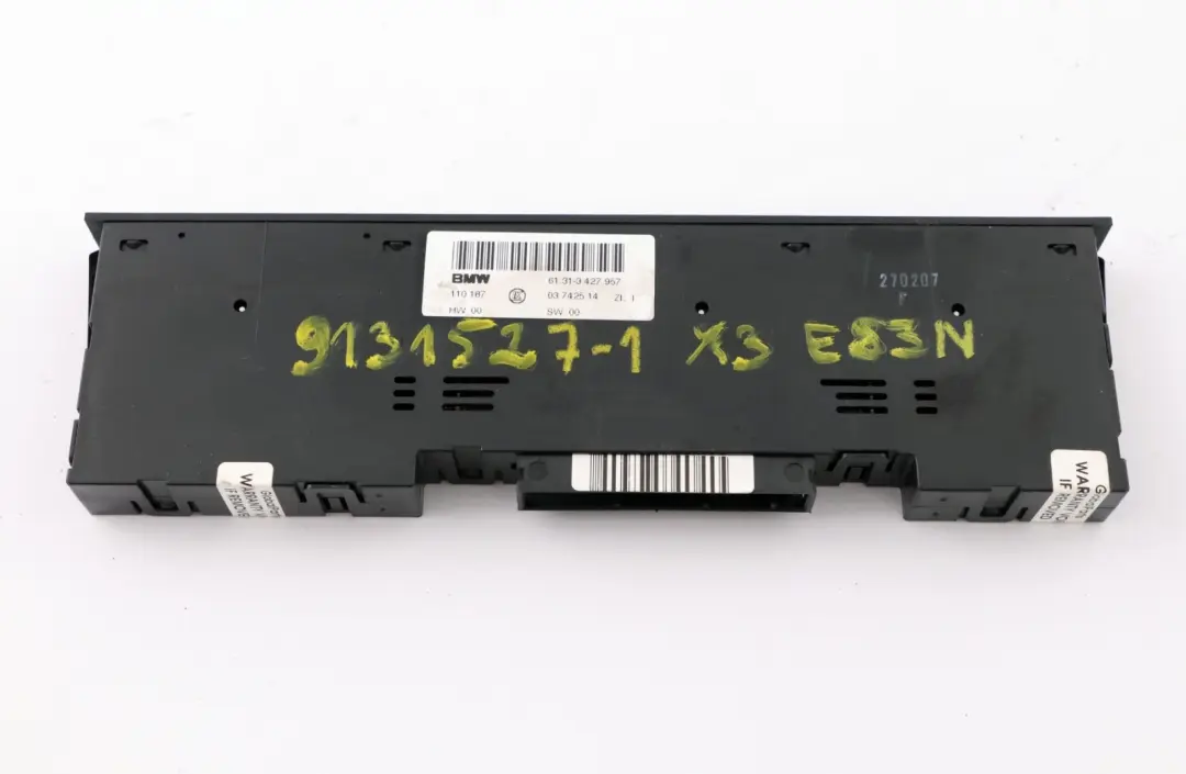 BMW X3 Series E83 LCI Kit Control Panel Centre Console DTC Switch Unit 3427957 - SKU 9131527-1 - Part number 9131527