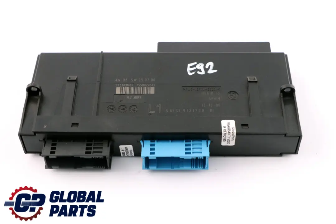 ECU Body Control Module Junction Box L1 PL2 JBBFE to BMW 3 Series E92 with Part number 9131780 BMW 3 Series E92 ECU Body Control Module Junction Box L1 PL2 JBBFE - SKU 9131780 - Part number 9131780