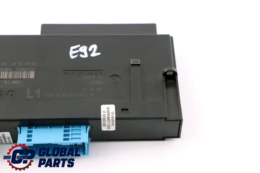ECU Modulo De Control del Cuerpo Caja De Conexiones L1 PL2 JBBFE para BMW E92 con número de pieza 9131780 BMW E92 ECU Modulo De Control del Cuerpo Caja De Conexiones L1 PL2 JBBFE - SKU 9131780 - Número de pieza 9131780