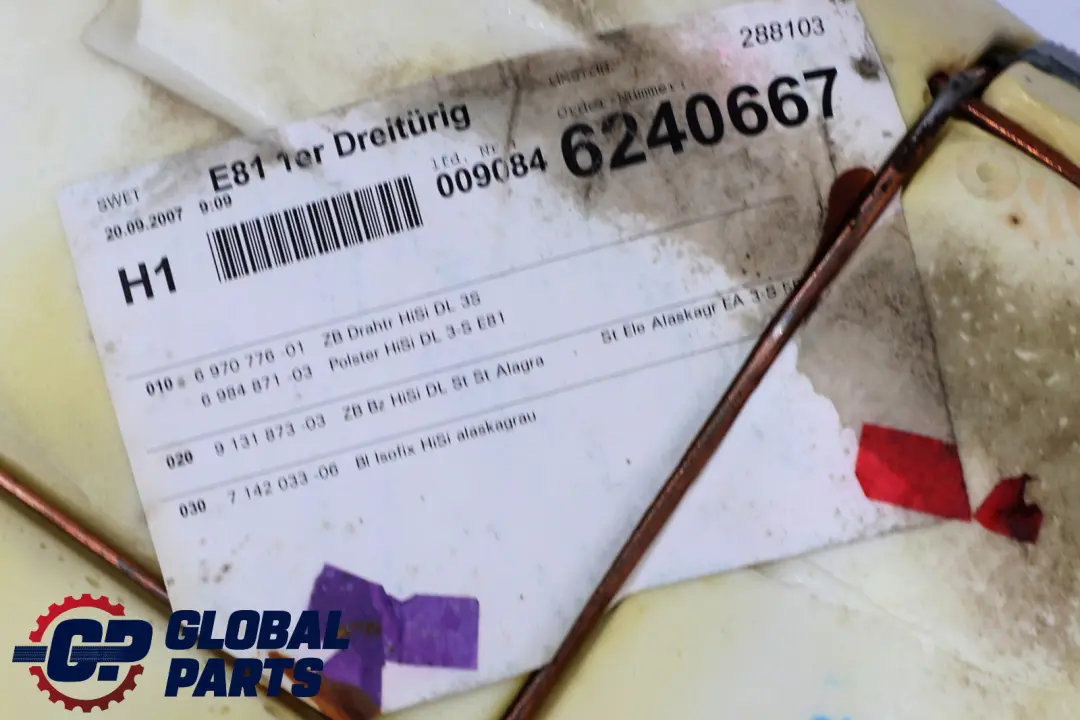 Kanapa Siedzisko Tył Tylne Materiał Szara Szare do BMW 1 E81 o numerze 9131873 BMW 1 E81 Kanapa Siedzisko Tył Tylne Materiał Szara Szare - SKU 9131873 - Numer Części 9131873