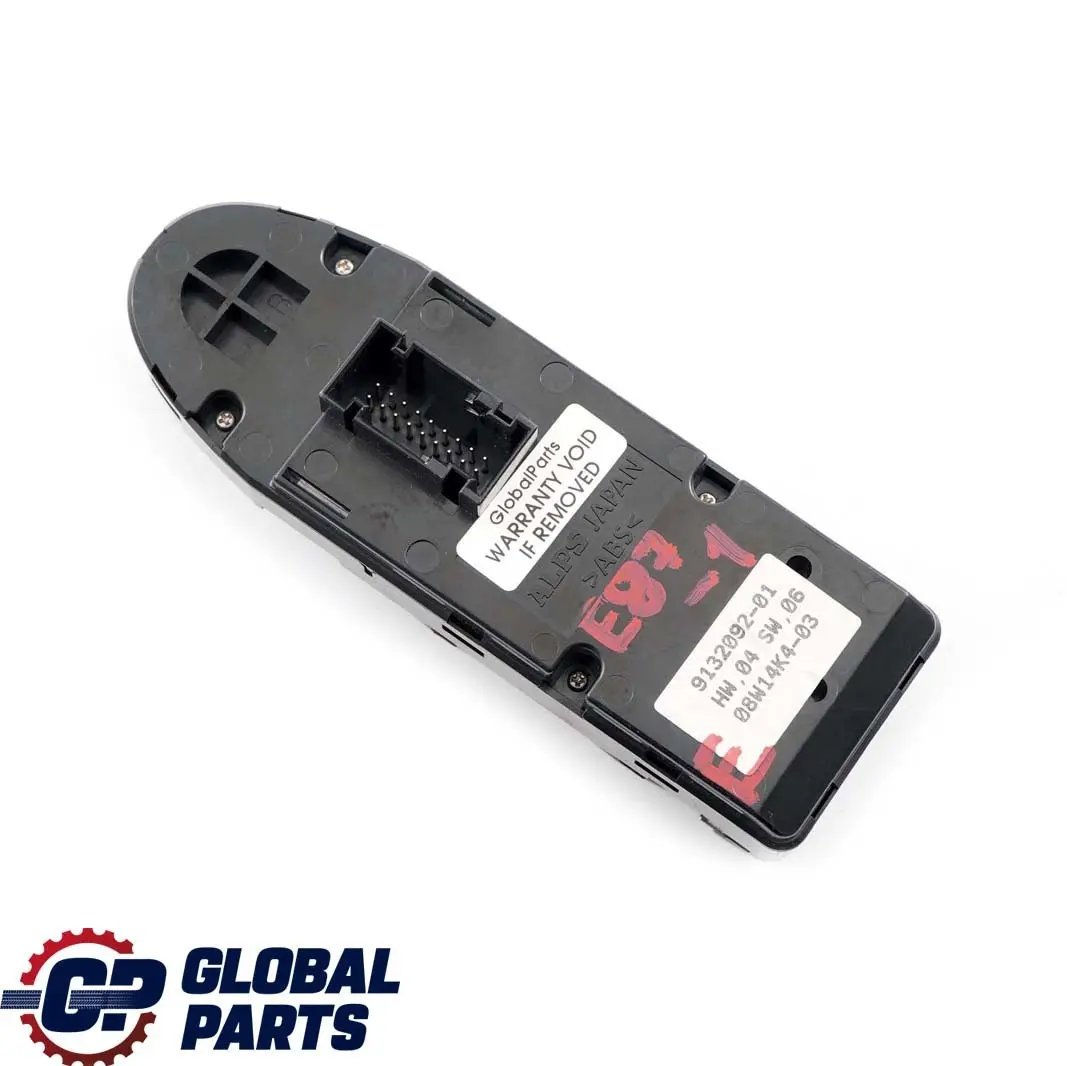 Interruttore Alzacristalli Lato Conducente Nero per BMW E87 1 con numero di parte 9132092 BMW E87 1 Interruttore Alzacristalli Lato Conducente Nero - SKU 9132092-2 - Numero di parte 9132092