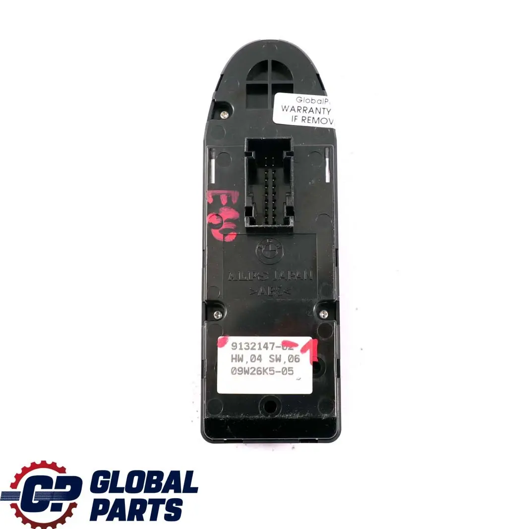 Interruptor elevalunas lateral del conductor Power Fold para BMW E90 E91 con número de pieza 9132147 BMW E90 E91 Interruptor elevalunas lateral del conductor Power Fold - SKU 9132147-1 - Número de pieza 9132147