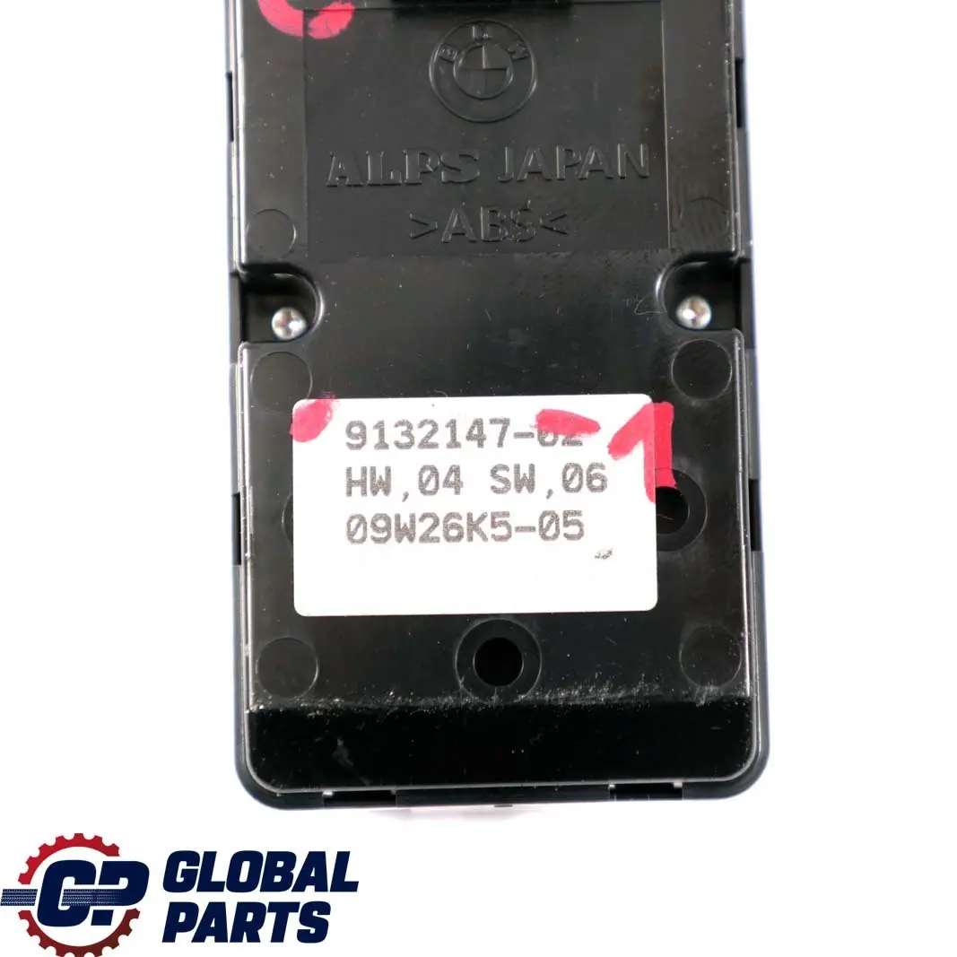 Interruptor elevalunas lateral del conductor Power Fold para BMW E90 E91 con número de pieza 9132147 BMW E90 E91 Interruptor elevalunas lateral del conductor Power Fold - SKU 9132147-1 - Número de pieza 9132147
