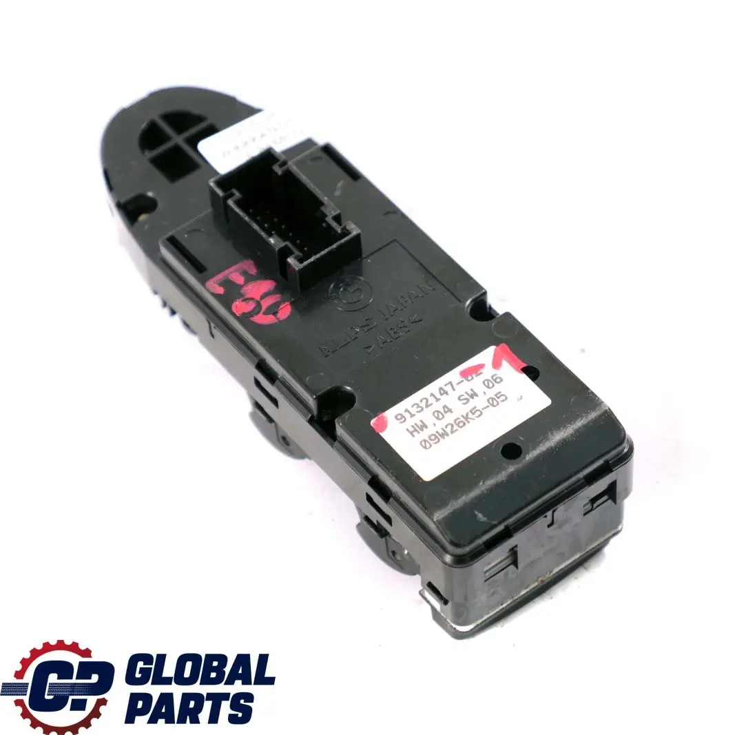 Interruttore alzacristalli lato guida Ripiegamento elettrico per BMW E90 E91 con numero di parte 9132147 BMW E90 E91 Interruttore alzacristalli lato guida Ripiegamento elettrico - SKU 9132147-1 - Numero di parte 9132147