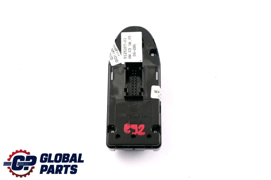 Unidad De Interruptor Elevador De Ventana Regulador Lado del Conductor para BMW E92 con número de pieza 9132165 BMW E92 Unidad De Interruptor Elevador De Ventana Regulador Lado del Conductor - SKU 9132165 - Número de pieza 9132165