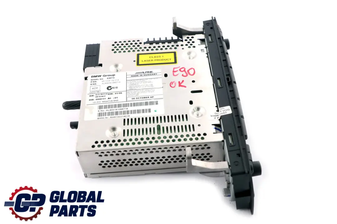 BMW E81 E87 E90 E91 E92 Radio CD Professional 6512 - SKU 9132214 - Número de pieza 9132214
