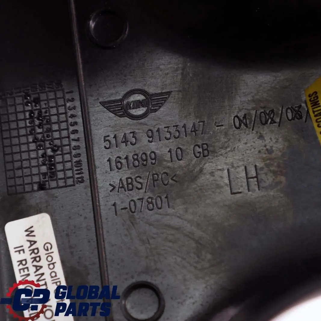 Mini Cooper R57 LCI Cabriolet Couverture Gurtaustritt a Gauche Siege Avant - SKU 9132389-1 - Numéro de pièce 9132389