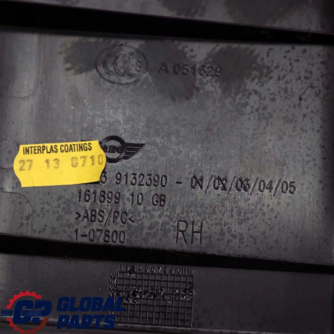 Mini R57 R57N LCI Cabrio Tapa Cinturon Asiento Delantero Derecho 9133148 - SKU 9132390-1 - Número de pieza 9132390